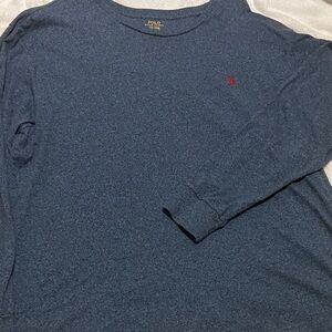 Polo by Ralph Lauren Navy Long-Sleeve Crew with Red Pony